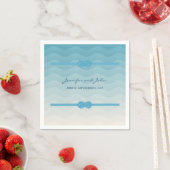Modern Ombre blue Waves Wedding Servet (Insitu)