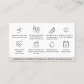 Modern Ombre Brows Aftercare PMU Brow Instructions Visitekaartje (Achterkant)