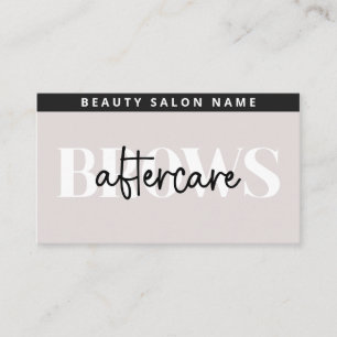 Modern Ombre Brows Aftercare PMU Brow Instructions Visitekaartje