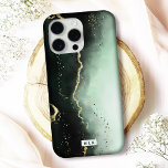 Modern Ombre Dusty Green & Gold Moody Monogram iPhone 16 Pro Hoesje<br><div class="desc">Bescherm uw telefoon in stijl met deze elegante "Eetherische nevel" iPhone-hoes met een boeiend ontwerp en glinsterende faux metallic accenten. Dit hoesje is ideaal voor liefhebbers van luxe en moderne kunst en is beschikbaar voor veel iPhone- en Samsung-modellen en biedt zowel Barely There als Tough hoesje-opties die bij uw levensstijl...</div>
