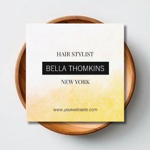 Modern Ombre Geel Vierkante Visitekaartje