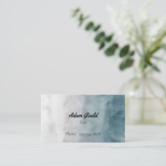 Modern Ombre Gradient Navy Visitekaartje (Staand voorkant)