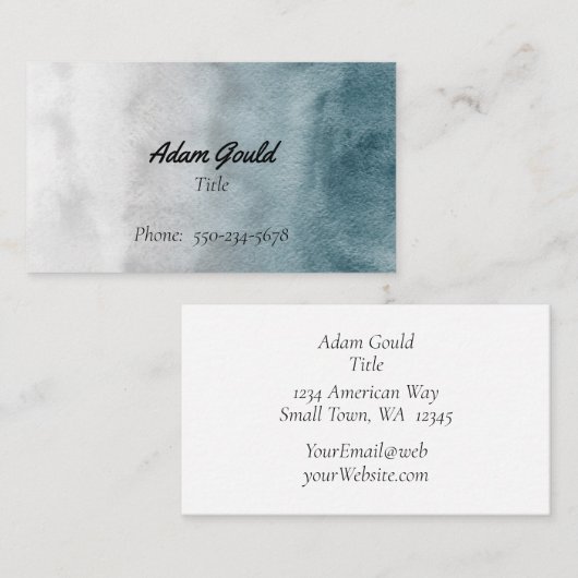 Modern Ombre Gradient Navy Visitekaartje (Voorkant / Achterkant)