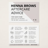 Modern Ombre Henna Eyebrow Tint Aftercare Kaart (Voorkant /achterkant)