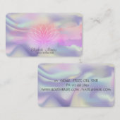 Modern Ombre Holographic Bruske Lotus Visitekaartje (Voorkant / Achterkant)