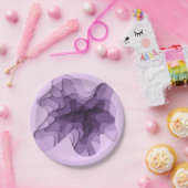 Modern Ombre Lavender Waves Birthday Party Papieren Bordje (Feest)