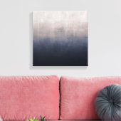 Modern ombre Navy Blauw Grijs Wit rustiek abstract Canvas Afdruk (Insitu (Woonkamer))