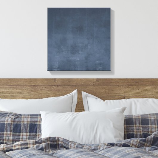 Modern ombre Navy Blue rustiek abstract Canvas Afdruk (Insitu (Slaapkamer))