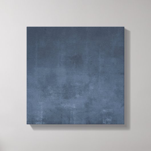Modern ombre Navy Blue rustiek abstract Canvas Afdruk (Voorkant)