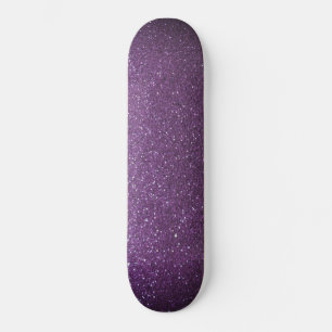 Modern Ombre Paars Black Glitter Simple Urban Persoonlijk Skateboard