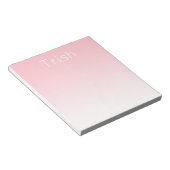 Modern Ombre Personalized Notitieblok, Roze Notitieblok (Schuin)