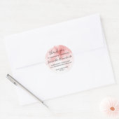 Modern Ombre Pink Waterverf meisje baas bedankt Ronde Sticker (Envelop)