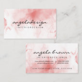 Modern Ombre Pink Waterverf Visitekaartje (Voorkant / Achterkant)