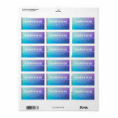 Modern Ombre retouradres Etiket (Full Sheet)