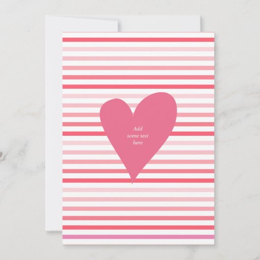 Modern ombre roze HOHO harten Galentines Day party Kaart (Achterkant)