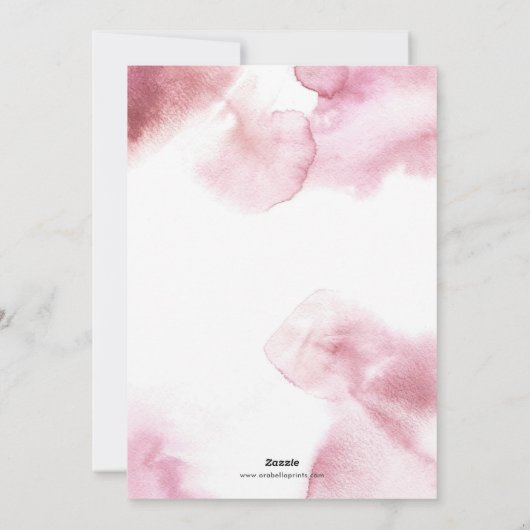 Modern Ombre Waterverf Kerstrood Feestdagenkaart (Achterkant)