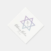 Modern Ombre Waterverf Star van David Bat Mitzvah Servet (Hoek)