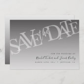 Modern Ombre Wedding Save the Date Invitation Feestdagenkaart (Voorkant / Achterkant)