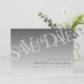 Modern Ombre Wedding Save the Date Invitation Feestdagenkaart (Staand voorkant)