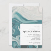 Modern onder het thema Zee Quinceañera Kaart (Voorkant)