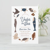 Modern onder het Zee 5e verjaardag Kaart (Staand voorkant)