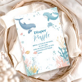 Modern Onder het Zee Gender Neutral Diapper Raffle Informatiekaartje