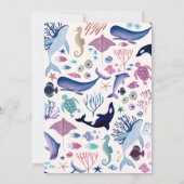 Modern Onder het Zee Genderneutraal baby shower Kaart (Achterkant)