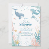 Modern Onder het Zee Genderneutraal Baby shower Kaart (Voorkant)