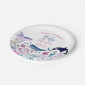 Modern Onder het Zee Genderneutraal Baby shower Papieren Bordje (Gekanteld)