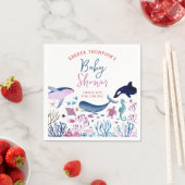Modern Onder het Zee Genderneutraal Baby shower Servet (Insitu)