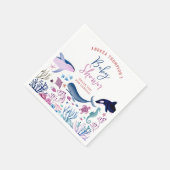 Modern Onder het Zee Genderneutraal Baby shower Servet (Hoek)