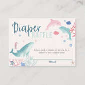 Modern Onder het Zee Luier Raffle Baby shower Informatiekaartje (Voorkant)