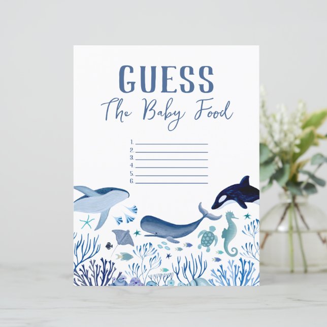 Modern Onder het Zee Raad de Baby Food Games (Staand voorkant)