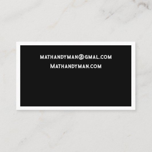 Modern onderhoud Handyman Visitekaartje (Achterkant)