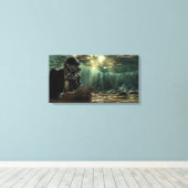 Modern onderwaternieuws canvas afdruk (Insitu (Houten vloer))