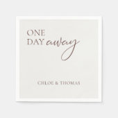 Modern "One Day Away" Napkins for Rehearsal Dinner Servet (Voorkant)