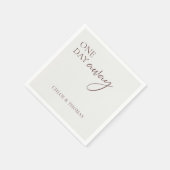 Modern "One Day Away" Napkins for Rehearsal Dinner Servet (Hoek)