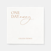 Modern "One Day Away" Napkins for Rehearsal Dinner Servet (Voorkant)