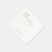 Modern "One Day Away" Napkins for Rehearsal Dinner Servet (Hoek)