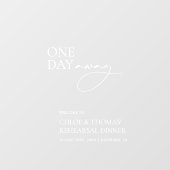 Modern "One Day Away" repetitie diner transparant Raamsticker (Vel)