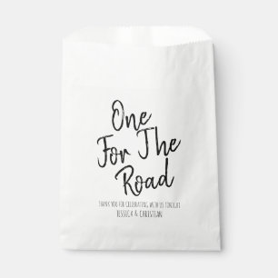 Modern One for the Road Wedding Treat Hartelijk da Bedankzakje