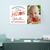 Modern One in a Melon | 1e verjaardagsfoto Spandoek (Beurs)