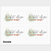 Modern One Line Flower Abstract bedrijf Logo Rechthoekige Sticker (Vel)