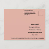 Modern one of a kind Abstract met Sangria kleuren Briefkaart (Achterkant)