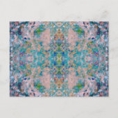 Modern one of a kind Abstract met Sangria kleuren Briefkaart (Voorkant)