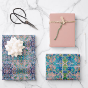 Modern one of a kind Abstract met Sangria kleuren Inpakpapier Vel