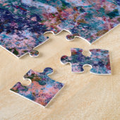 Modern one of a kind Abstract met Sangria kleuren Legpuzzel (Zijkant)