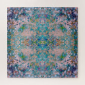 Modern one of a kind Abstract met Sangria kleuren Legpuzzel (Horizontaal)