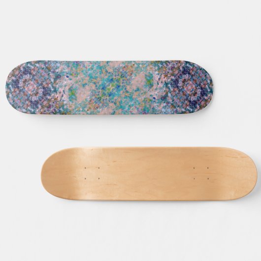 Modern one of a kind Abstract met Sangria kleuren Persoonlijk Skateboard (Horizontaal)