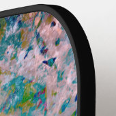 Modern one of a kind Abstract met Sangria kleuren Pickleball Paddle (Links Detail)